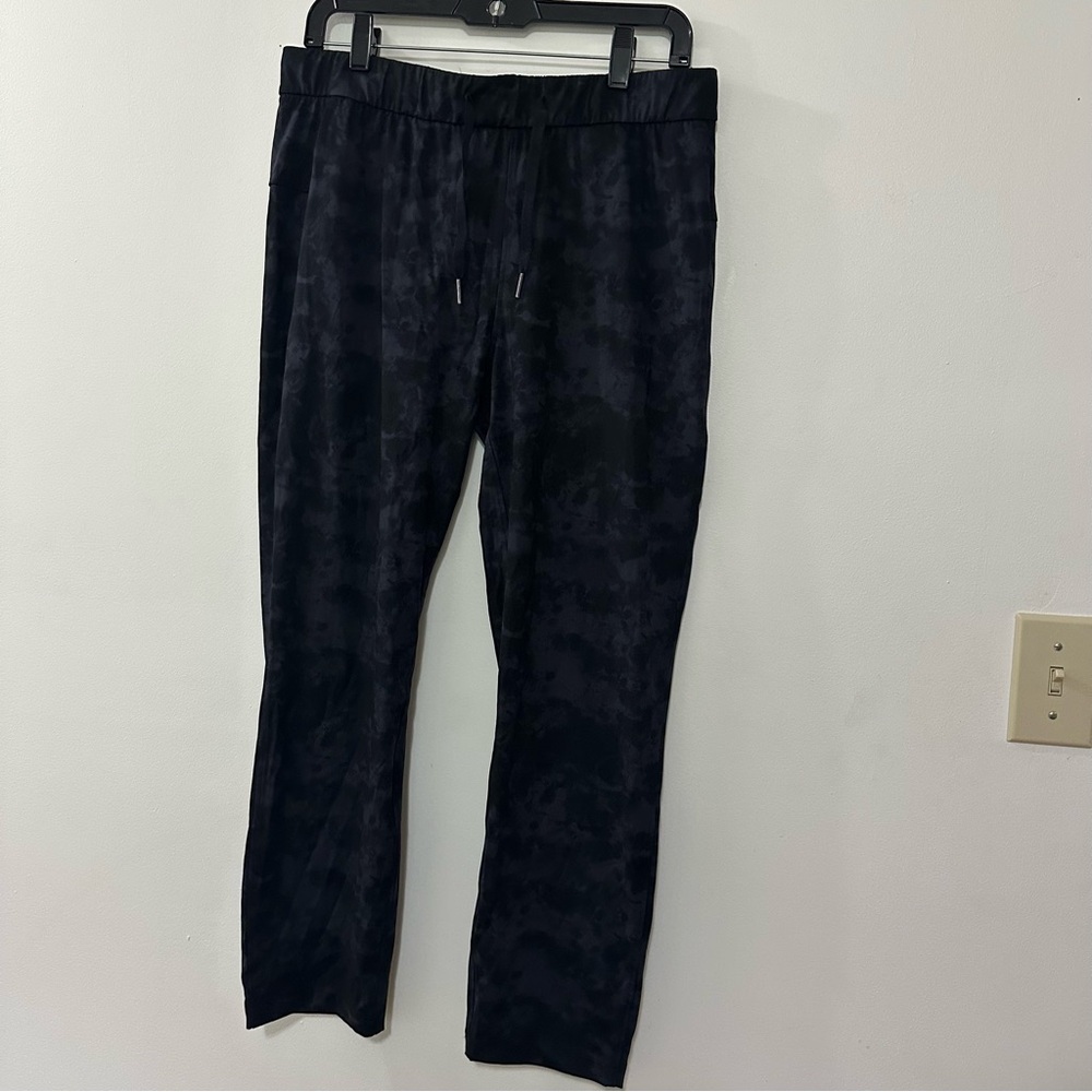 CRZ Yoga Pants Women's‎ Large (12) Smoke Ink Mist Drawstring Waist Casual NWT